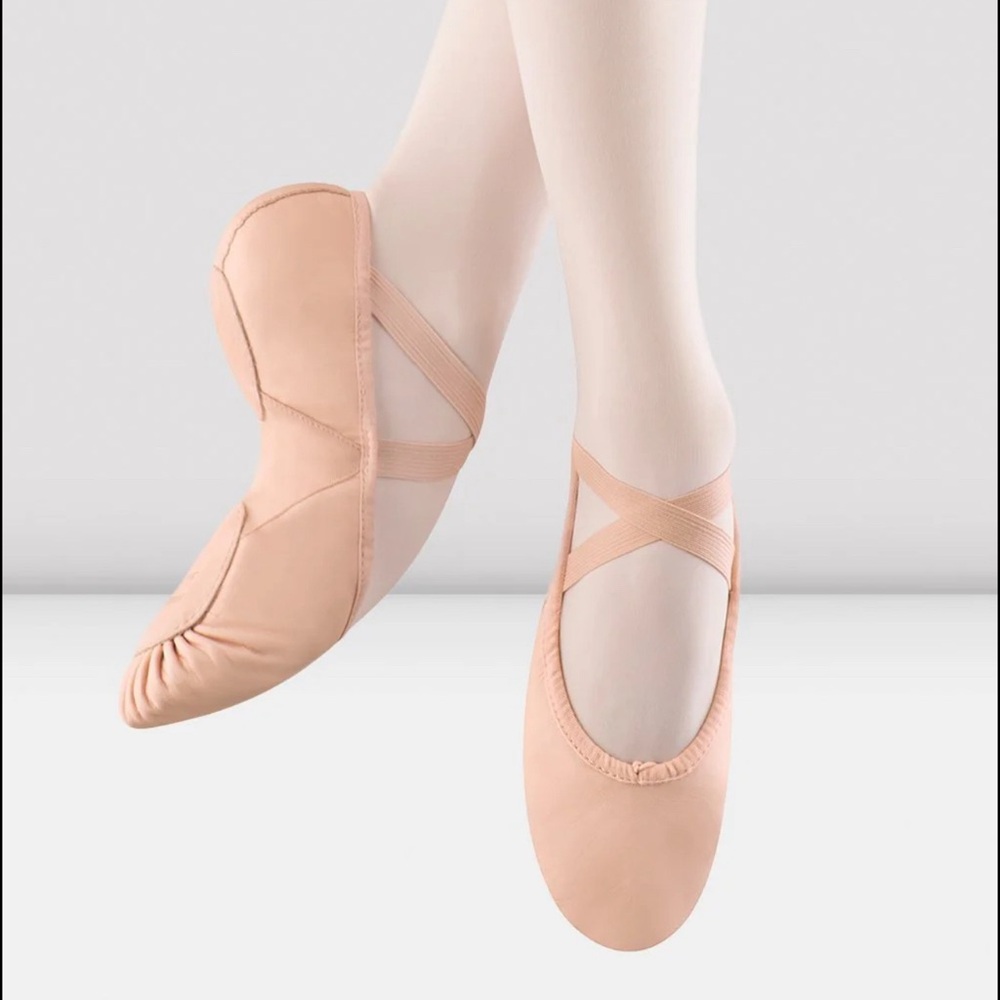 Bloch Ladies Prolite 2 Hybrid Ballet Shoes Pink Leather 4.5D Wide Split Sole